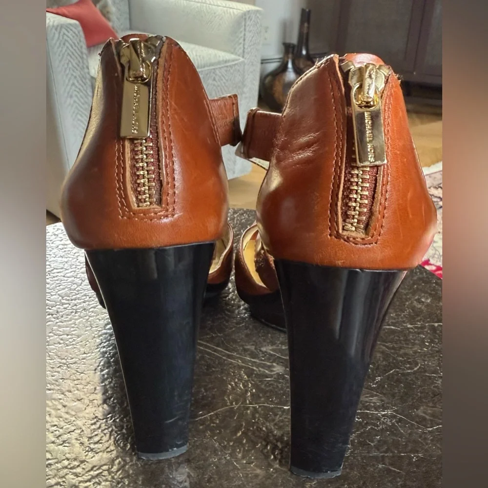 Michael Kors Brown Leather Heels